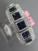 3.76CT DIAMOND & AAA SAPPHIRE 18KT WHITE GOLD PRINCESS ETERNITY ANNIVERSARY RING