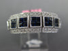 3.76CT DIAMOND & AAA SAPPHIRE 18KT WHITE GOLD PRINCESS ETERNITY ANNIVERSARY RING