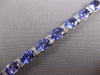 LARGE 26CT DIAMOND & AAA TANZANITE 14KT WHITE GOLD OVAL & ROUND TENNIS BRACELET