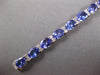 LARGE 26CT DIAMOND & AAA TANZANITE 14KT WHITE GOLD OVAL & ROUND TENNIS BRACELET