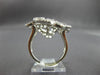 EXTRA LARGE 1.17CT DIAMOND 14KT WHITE GOLD 3D FILIGREE SOLITAIRE FLORAL FUN RING