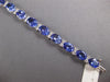 LARGE 26CT DIAMOND & AAA TANZANITE 14KT WHITE GOLD OVAL & ROUND TENNIS BRACELET