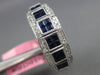 3.76CT DIAMOND & AAA SAPPHIRE 18KT WHITE GOLD PRINCESS ETERNITY ANNIVERSARY RING