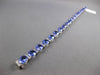 LARGE 26CT DIAMOND & AAA TANZANITE 14KT WHITE GOLD OVAL & ROUND TENNIS BRACELET