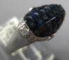 3.95CT DIAMOND & AAA SAPPHIRE 18KT WHITE GOLD 3D PRINCESS & ROUND OVAL FUN RING