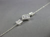 .51CT DIAMOND 18K WHITE GOLD ROUND & BAGUETTE 4 LEAF CLOVER FLOWER LOVE BRACELET