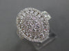 ESTATE LARGE 2.01CT DIAMOND 18KT WHITE GOLD 3D ROUND INVISIBLE FILIGREE FUN RING