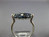 ESTATE WIDE 1.76CT DIAMOND & AAA SAPPHIRE 18KT WHITE GOLD 3D CLUSTER FUN RING