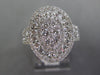 ESTATE LARGE 2.01CT DIAMOND 18KT WHITE GOLD 3D ROUND INVISIBLE FILIGREE FUN RING