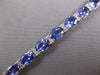 LARGE 26CT DIAMOND & AAA TANZANITE 14KT WHITE GOLD OVAL & ROUND TENNIS BRACELET