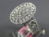 ESTATE LARGE 2.01CT DIAMOND 18KT WHITE GOLD 3D ROUND INVISIBLE FILIGREE FUN RING