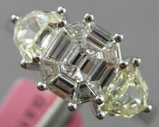 1.58CT WHITE & FANCY YELLOW DIAMOND 18KT WHITE GOLD 3D INVISIBLE FRIENDSHIP RING