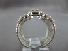 EXTRA LARGE .96CT DIAMOND 14KT WHITE GOLD ROUND & BAGUETTE LEAF ANNIVERSARY RING