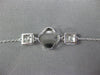 .51CT DIAMOND 18K WHITE GOLD ROUND & BAGUETTE 4 LEAF CLOVER FLOWER LOVE BRACELET