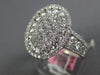 ESTATE LARGE 2.01CT DIAMOND 18KT WHITE GOLD 3D ROUND INVISIBLE FILIGREE FUN RING