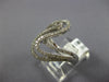 ESTATE .62CT DIAMOND 18KT WHITE GOLD 3D MULTI ROW WAVE SWIRL FUN RING