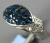 4.55CT DIAMOND & AAA SAPPHIRE 18KT WHITE GOLD 3D DOUBLE HEART MARQUISE LOVE RING