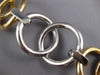 EXTRA LARGE .62CT DIAMOND 18KT 2 TONE GOLD CIRCULAR ITALIAN CUFF BANGLE BRACELET