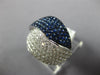 LARGE 2.12CT DIAMOND & AAA SAPPHIRE 18KT WHITE GOLD CRISS CROSS LOVE KNOT RING