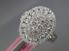 ESTATE LARGE 2.01CT DIAMOND 18KT WHITE GOLD 3D ROUND INVISIBLE FILIGREE FUN RING