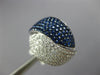LARGE 2.12CT DIAMOND & AAA SAPPHIRE 18KT WHITE GOLD CRISS CROSS LOVE KNOT RING