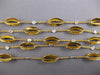 EXTRA LARGE .80CT DIAMOND 18K YELLOW GOLD OVAL BY THE YARD MULTI STRAND BRACELET