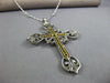 ANTIQUE LARGE 1.5CT ROSE CUT &OLD MINE DIAMOND & EMERALD 14K WHITE GOLD NECKLACE