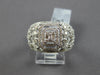 WIDE 1.80CT DIAMOND 14KT WHITE GOLD 3D ROUND & BAGUETTE OCTAGON ANNIVERSARY RING