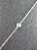 ANTIQUE LARGE 1.5CT ROSE CUT &OLD MINE DIAMOND & EMERALD 14K WHITE GOLD NECKLACE