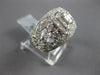 WIDE 1.80CT DIAMOND 14KT WHITE GOLD 3D ROUND & BAGUETTE OCTAGON ANNIVERSARY RING