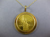 ESTATE EXTRA LARGE 18KT YELLOW GOLD 3D CARTIER 1776 1976 LIBERTY COIN PENDANT