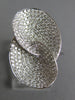 ESTATE LARGE .88CT DIAMOND 18KT WHITE GOLD 3D DOUBLE OVAL LOVE KNOT FUN RING