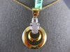 LARGE .52CT WHITE & BLACK DIAMOND 18K 2 TONE GOLD HAPPY PANTHER FLOATING PENDANT
