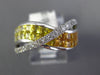 3.02CT DIAMOND & AAA YELLOW SAPPHIRE 14KT WHITE GOLD PRINCESS INFINITY FUN RING