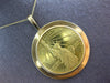 ESTATE EXTRA LARGE 18KT YELLOW GOLD 3D CARTIER 1776 1976 LIBERTY COIN PENDANT