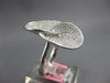 ESTATE LARGE .88CT DIAMOND 18KT WHITE GOLD 3D DOUBLE OVAL LOVE KNOT FUN RING