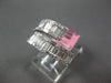 WIDE 1.53CT DIAMOND 18KT WHITE GOLD ROUND & BAGUETTE INVISIBLE CRISS CROSS RING