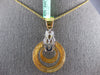 LARGE .52CT WHITE & BLACK DIAMOND 18K 2 TONE GOLD HAPPY PANTHER FLOATING PENDANT