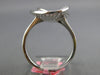 ESTATE LARGE .88CT DIAMOND 18KT WHITE GOLD 3D DOUBLE OVAL LOVE KNOT FUN RING