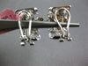 LARGE .67CT DIAMOND 18K WHITE & ROSE GOLD BUTTERFLY BOW CLIP ON HANGING EARRINGS