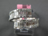 WIDE 1.53CT DIAMOND 18KT WHITE GOLD ROUND & BAGUETTE INVISIBLE CRISS CROSS RING