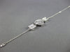.45CT DIAMOND 18K WHITE GOLD 3D SQUARE INVISIBLE TRIANGULAR BY THE YARD BRACELET