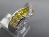 3.02CT DIAMOND & AAA YELLOW SAPPHIRE 14KT WHITE GOLD PRINCESS INFINITY FUN RING