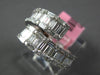WIDE 1.53CT DIAMOND 18KT WHITE GOLD ROUND & BAGUETTE INVISIBLE CRISS CROSS RING