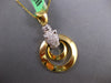 LARGE .52CT WHITE & BLACK DIAMOND 18K 2 TONE GOLD HAPPY PANTHER FLOATING PENDANT