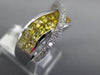 3.02CT DIAMOND & AAA YELLOW SAPPHIRE 14KT WHITE GOLD PRINCESS INFINITY FUN RING