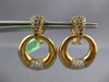 1.86CT DIAMOND & AAA GARNET 18KT YELLOW GOLD CIRCULAR CLIP ON HANGING EARRINGS