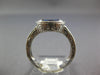 ESTATE 1.85CT AAA SAPPHIRE 14KT WHITE GOLD OVAL FILIGREE BEZEL ENGAGEMENT RING
