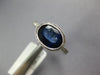 ESTATE 1.85CT AAA SAPPHIRE 14KT WHITE GOLD OVAL FILIGREE BEZEL ENGAGEMENT RING
