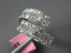 WIDE 1.53CT DIAMOND 18KT WHITE GOLD ROUND & BAGUETTE INVISIBLE CRISS CROSS RING